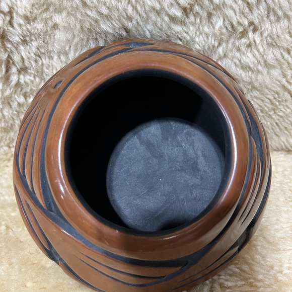 Carol Grace Loretta Santa Clara Jemez Avanyu bowl - Picture 5 of 7